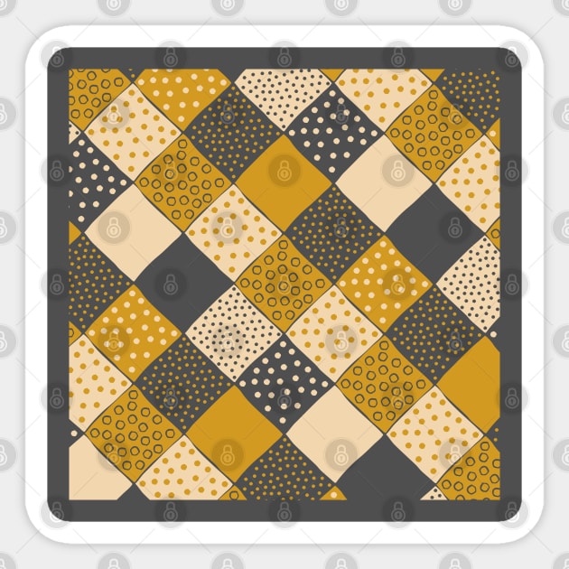 Polka dot Pattern (gold, dark gray and sand) Sticker by lents